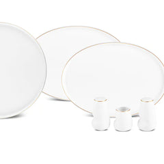 Karaca Stream Bone Sunset Gold Tafelservice, 53-teilig