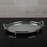 Versilbertes grosses klassisches Ovales Tablett, 37x23cm