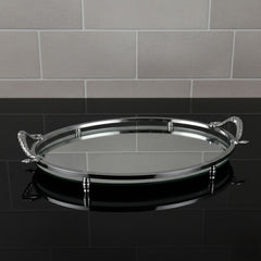 Versilbertes grosses klassisches Ovales Tablett, 37x23cm