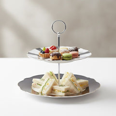 Karaca Romantische Schwarz Gestreifte Tiered Cookie Halter