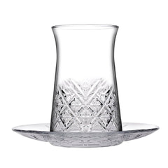 Pasabahce Timeless Teeset 12-teilig – Teegläser mit Untertassen für 6 Personen