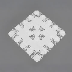 „Lace Elegance“ Tischdecke – Cream mit Spitzen-Optik