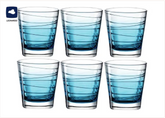 Leonardo Trinkglas Vario Struttura 250 ml, 6 Stück, Blau