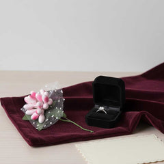 10er Mini Deko-Blumenstrauss – 10 cm Kunstblume mit Tüll und Blättern