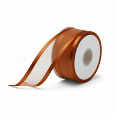 Organza Satinband Cooper – 25 mm Breite (Preis pro Meter)