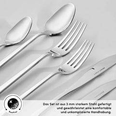 New Everest Elegance Besteckset für 12 Personen, 84-teilig