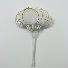 12 Stk. Delikate Deko-Picks "Goldener Tüllzauber" – 13 cm, Ideal für Gastgeschenke & Braut-Accessoires