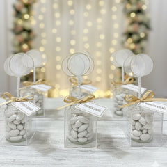 12 Stk. Delikate Deko-Picks "Goldener Tüllzauber" – 13 cm, Ideal für Gastgeschenke & Braut-Accessoires