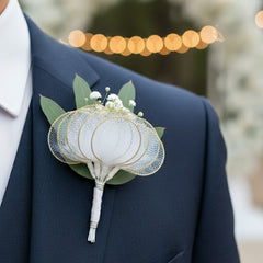 12 Stk. Delikate Deko-Picks "Goldener Tüllzauber" – 13 cm, Ideal für Gastgeschenke & Braut-Accessoires