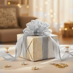 Organza Satinband Silber – 25 mm Breite (Preis pro Meter) (Kopie)