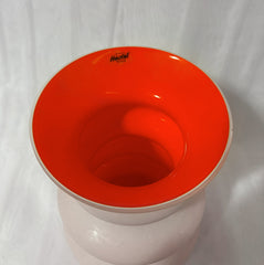 Herstal Neya Vase – Glasvase Weiss/Orange, H 19,5 cm