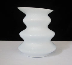 Herstal Neya Vase – Glasvase Weiss/Hellblau, H 19,5 cm