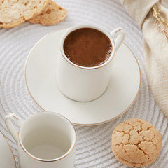 Karaca Elda 12 teiliges Kaffeetassen Set für 6 Personen