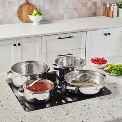 Karaca 3 Ply Culinara Kochgeschirr-Set aus Edelstahl, 8-teilig