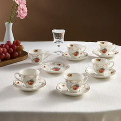 Karaca Antique Espressotassen-Set für 6 Personen, 12-teilig, 80 ml