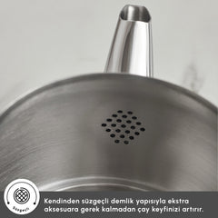 Karaca Urban Midi Teekannen-Set aus Edelstahl – 2-teilig, Silber