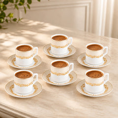 Karaca Vildan Espressotassen-Set für 6 Personen, 12-teilig, 100 ml