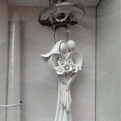 Elegantes Hochzeits-Kerzenhalter-Set (4-teilig) - 28cm Glas/Gips - Classic Mevlana