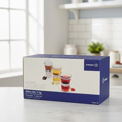 Teegläser mit Griff – 3-teiliges Set für Tee, Kaffee und Heissgetränke