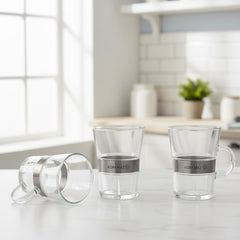 Teegläser mit Griff – 3-teiliges Set für Tee, Kaffee und Heissgetränke