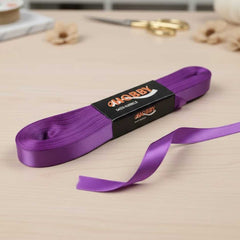 Satinband Lila – 10 mm Breite, Glänzendes Dekoband für Bastelarbeiten und Geschenkverpackungen