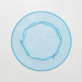 50 Stück Geschenkorganza-Beutel blau 24 cm, rund, Mandelzucker-Beutel, Mini-Organza-Beutel