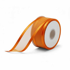 Organza Satinband Orange – 25 mm Breite (Preis pro Meter)