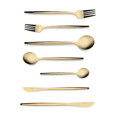 Karaca Orion Gold Besteckset, 84-teilig für 12 Personen
