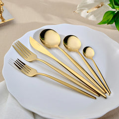 Karaca Orion Gold Besteckset, 84-teilig für 12 Personen