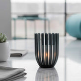 Pulz "ONO" Kerzenläuchter schwarz