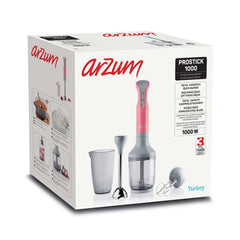 Arzum AR1016 Prostick 1000 | Stick Blender Set – korallenrot