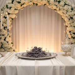 Verlobungstablett "Pearl & Crystal Shine" – Silber, mit Perlen- und Strasskette (45x32 cm)