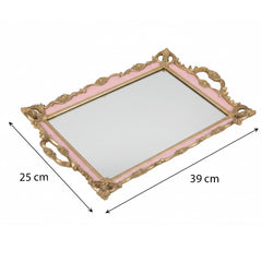 Verlobungstablett „Rose Glanz“ – Vintage-Design in Rosé & Gold (39x25 cm)