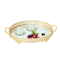 Modernica Ovales Servicetablett mit Griff Gold
