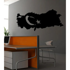 Autocollant mural en velours Türkiye-3, 139X63cm