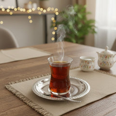 GÜLENC Rostfrei Teeteller-Set – 12 Stück Edelstahl