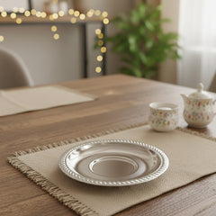 GÜLENC Rostfrei Teeteller-Set – 12 Stück Edelstahl