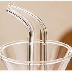 Öl Essig Set Glas mit Holzgriff, 3-teilig