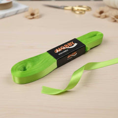 Satinband Hellgrün – 10 mm Breite, Glänzendes Dekoband für Bastelarbeiten und Geschenke