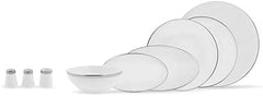 Karaca Eclipse Platinum Service de table en porcelaine pour 57 personnes, 57 pièces, assiettes de service en porcelaine