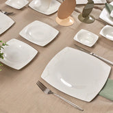 Karaca Fine Pearl Node 26-teiliges Frühstücksservice Eckig