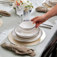 Eclipse Platin Geschirrset, 57-teilig