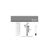 DP-821 Velours wall sticker height ruler 128x50 cm