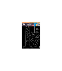 DP-821 Autocollant mural en velours règle de hauteur 128x50 cm