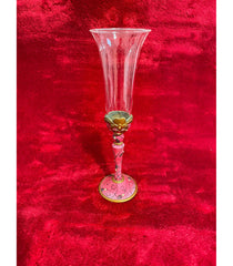 Vintage wedding glasses set of 2 pink, wedding