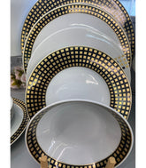 Kütahya Porzellan Geschirrset-Tafelset "Iris" 97-teilig für 12 Personen