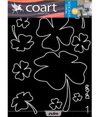 Sticker mural en velours feuille de trèfle 74X117 cm