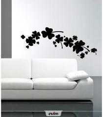 Sticker mural en velours feuille de trèfle 74X117 cm