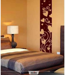 Sticker mural en velours Amour 47x264 cm