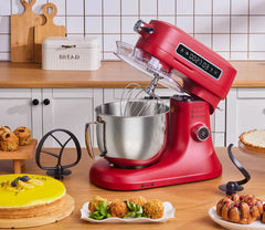 Karaca Pro Artisan Küchenmaschine mit Digitaldisplay Rot, 5 Liter, 1600 W